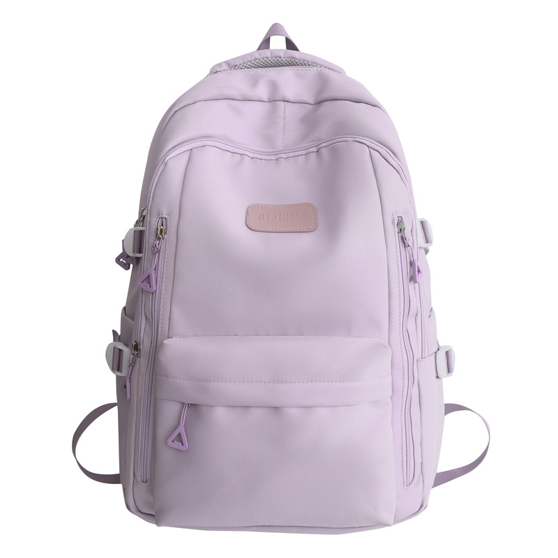 V888-ELOSUNG29876-202506191040-00 Large Capacity Nylon Backpack - Fits Tablet, A4 Magazines, Umbrella - Multiple Pockets & Adjustable Straps(purple) - Image 1