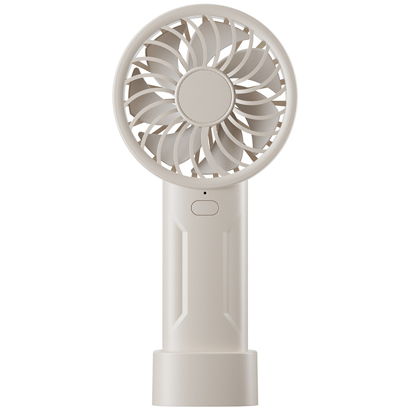 V888-ELOSUNG33187-202506061705-00 White Mini Portable USB Rechargeable Fan - Quiet Cooling for Desk or Travel - Image 1