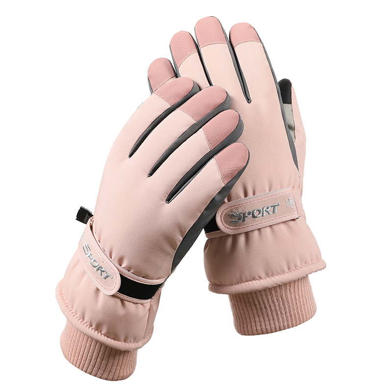 V888-ELOSUNG33217-202506091610-00 Women's Pink Top-Rated Waterproof Touchscreen Ski Gloves - Fleece-Lined for Men & Women - Image 1