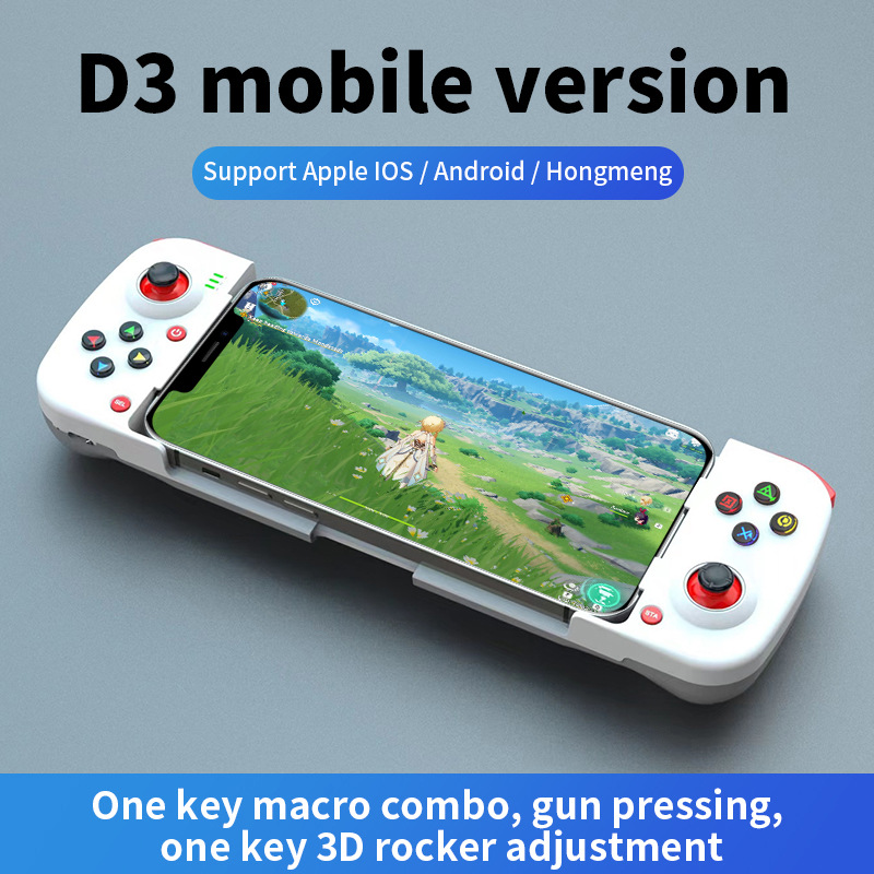 V888-ELOSUNG35115-202506241008-00 Portable Telescopic Mobile Game Controller - Bluetooth 5.0, iOS/Android/PC Compatible, 400mAh Battery(white) - Image 1