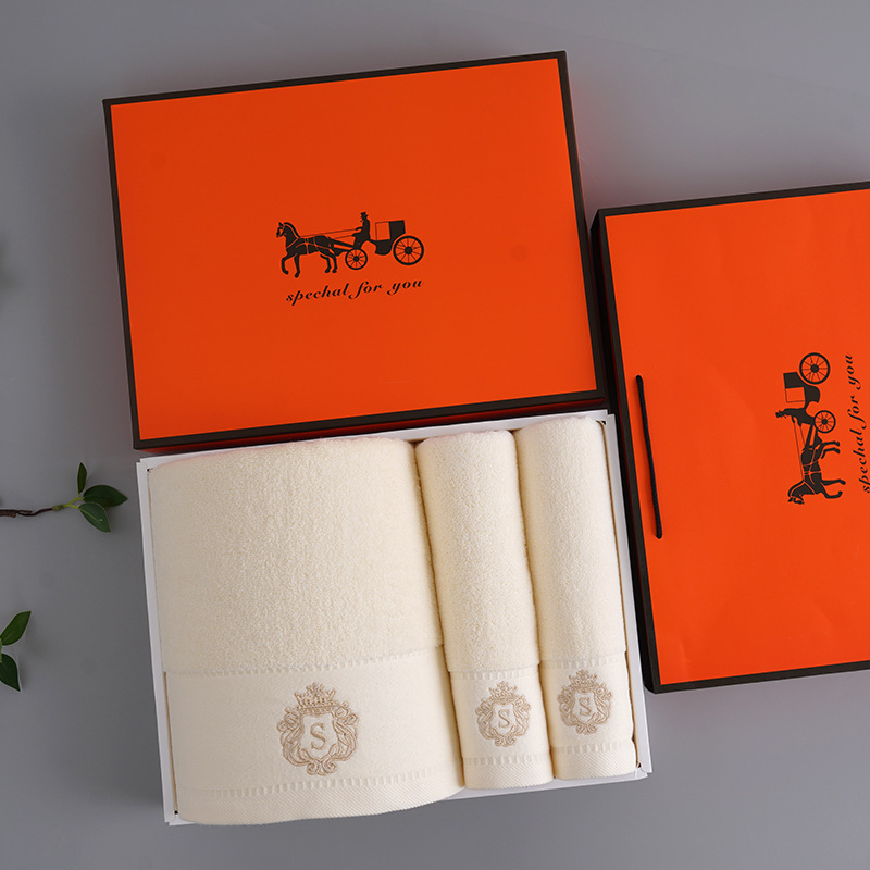 V888-ELOSUNG35213-202506241106-00 Premium Absorbent Cotton Towel Set - Soft Bath & Hand Towels with Double-Sided Plush(yellow) - Image 1