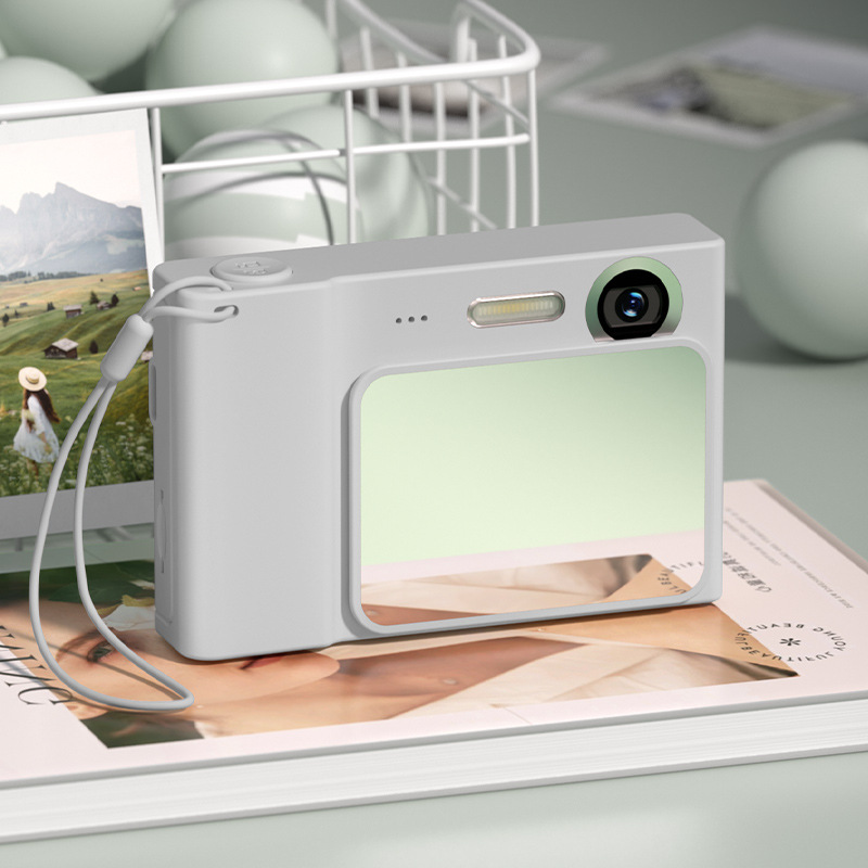 V888-ELOSUNG35517-202507021031-00 48MP Digital Camera for Kids & Beginners - 1080P Vlogging, 8x Zoom, Filters & Games(grey) - Image 1