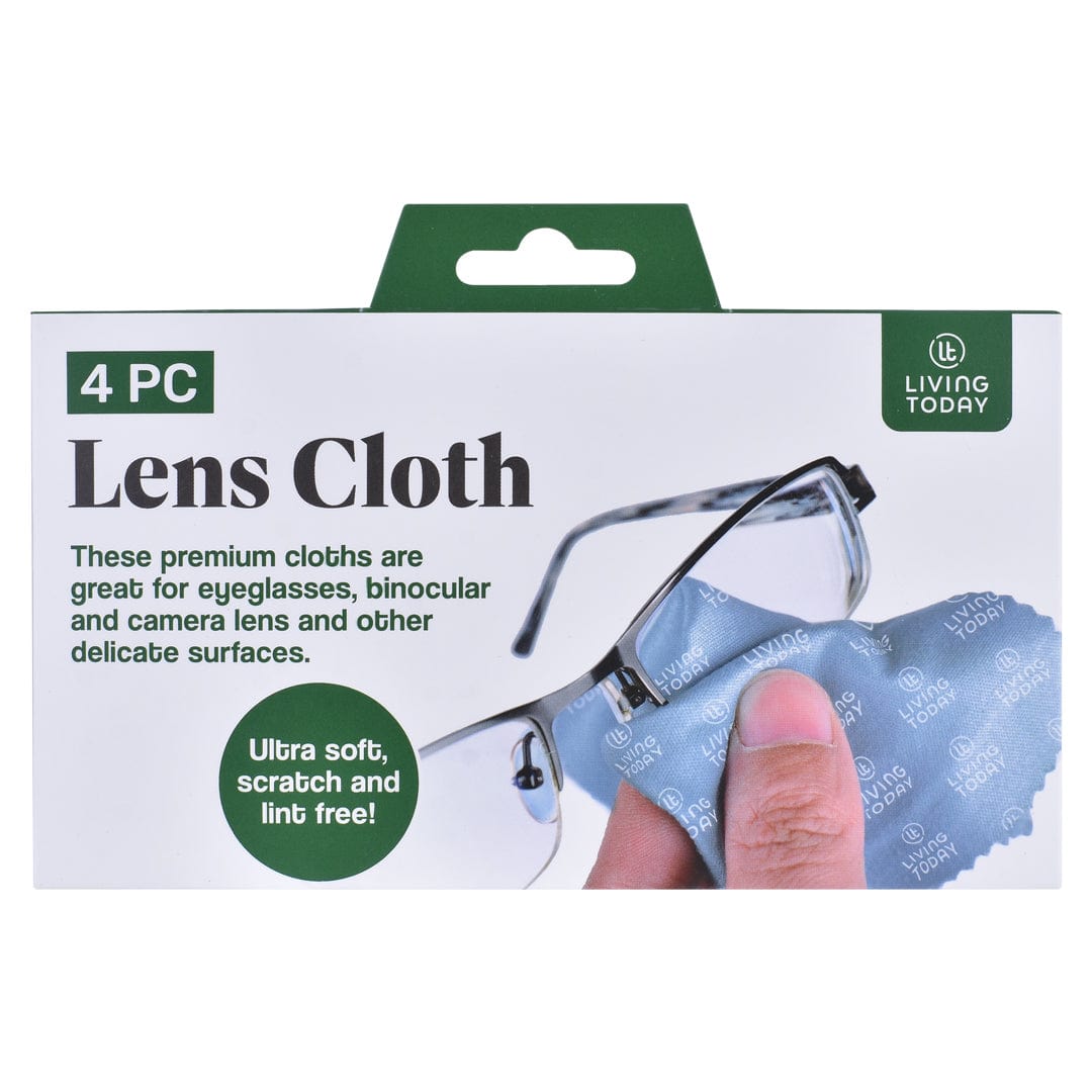 V915-HO0283-203638-00 LIVING TODAY 4pc Lens Polishing Cloth - Image 1