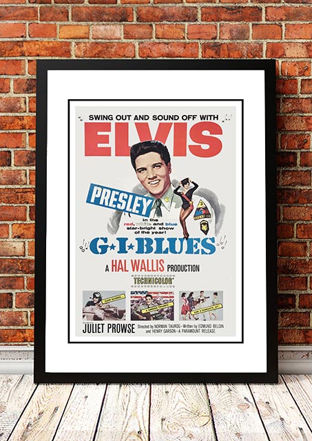 V967-EP0436-A2-202504140915-00 Elvis 'G.I. Blues' Framed Movie Poster! - Framed A2 - Image 1