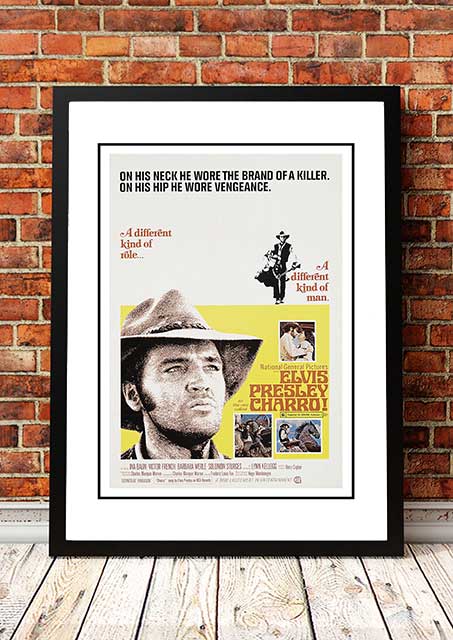 V967-EP0441-A3-202504140917-00 Elvis 'Charro' Framed Movie Poster! - Framed A3 - Image 1