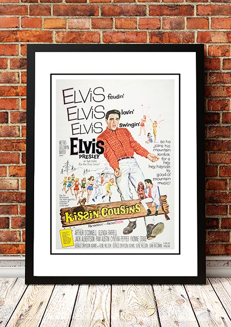 V967-EP0451-A3-202504140925-00 Elvis 'Kissin' Cousins' Framed Movie Poster! - Framed A3 - Image 1