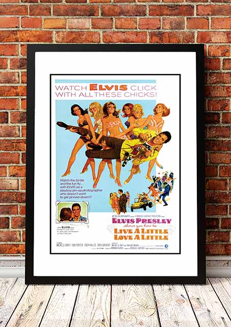 V967-EP0452-A2-202504140926-00 Elvis 'Live A Little' Cousins' Framed Movie Poster! - Framed A2 - Image 1