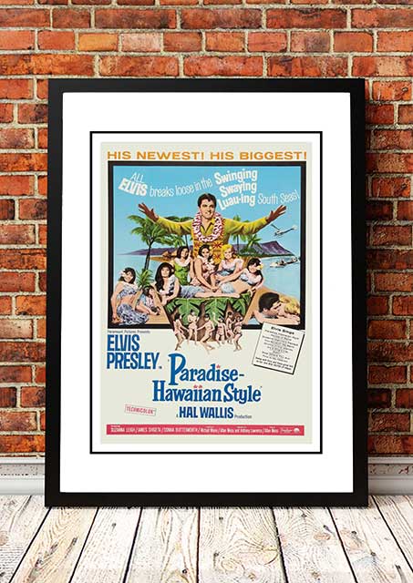 V967-EP0454-A2-202504140927-00 Elvis 'Paradise, Hawaiian Style' Framed Movie Poster! - Framed A2 - Image 1