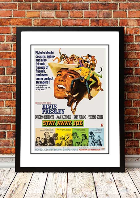 V967-EP0457-A4-202504140930-00 Elvis 'Stay Away Joe' Framed Movie Poster! - Framed A4 - Image 1