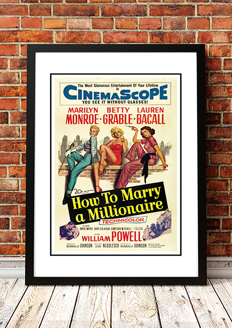 V967-MM0432-A3-202504140851-00 Marilyn Monroe ‘How to Marry a Millionaire’ Framed Movie Poster! - Framed A3 - Image 1