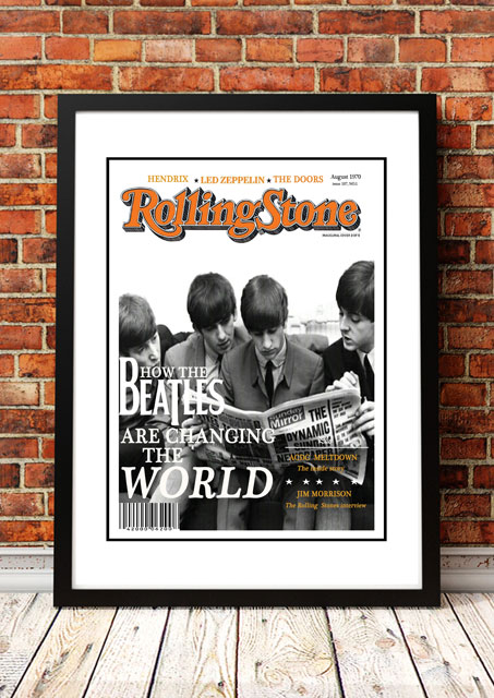 V967-RSM30-A3-202504140941-00 The Beatles' Rolling Stone Magazine Cover! - Framed A3 - Image 1