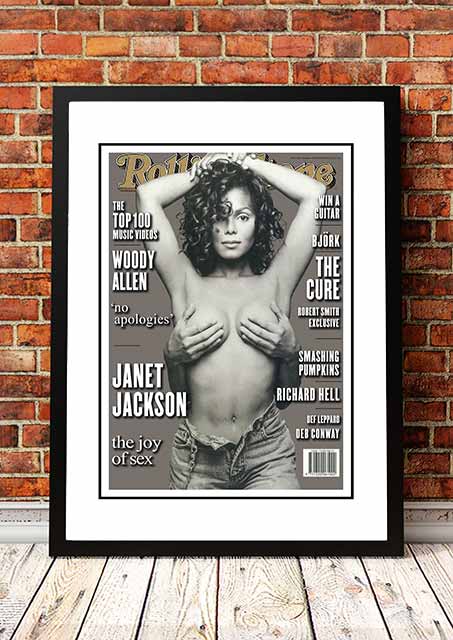 V967-RSM37-A4-202504140946-00 Janet Jackson' Rolling Stone Magazine Cover! - Framed A4 - Image 1