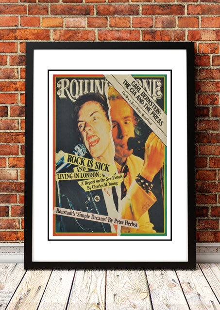 V967-RSM39-A3-202504140947-00 Sex Pistols' Rolling Stone Magazine Cover! - Framed A3 - Image 1