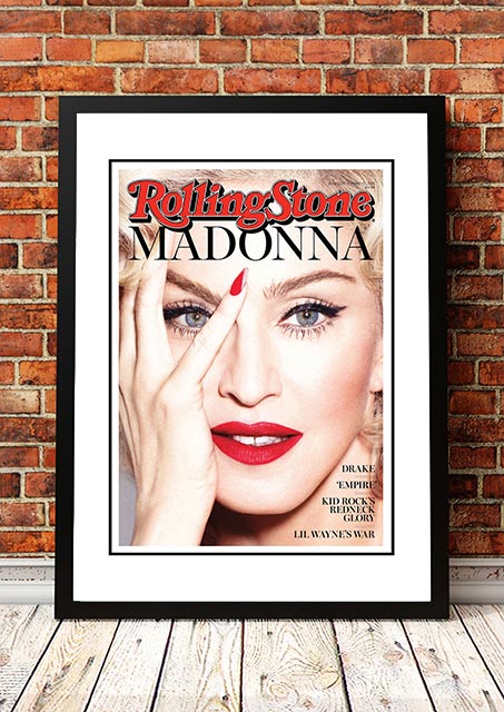 V967-RSM42-A4-202504140953-00 Madonna' Rolling Stone Magazine Cover! - Framed A4 - Image 1