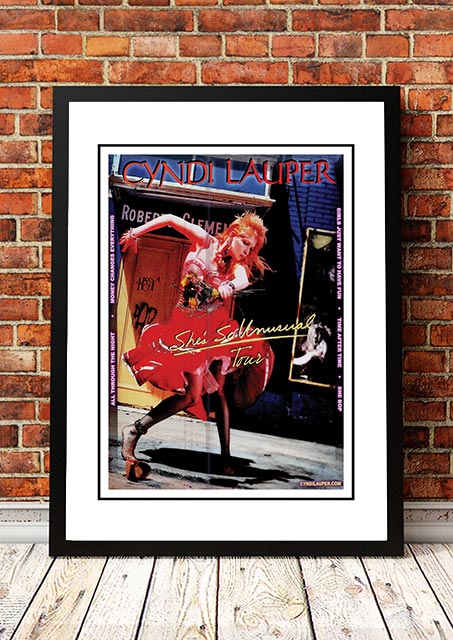 V967-SS0437-A3-202504150910-00 Cyndi Lauper ‘She’s So Unusual’ In Store Promotional Poster 1983 - Framed A3 - Image 1