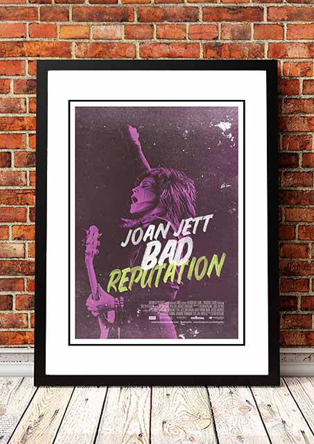 V967-SS0446-A4-202504150916-00 Joan Jett ‘Bad Reputation’ Movie Poster 2018 - Framed A4 - Image 1