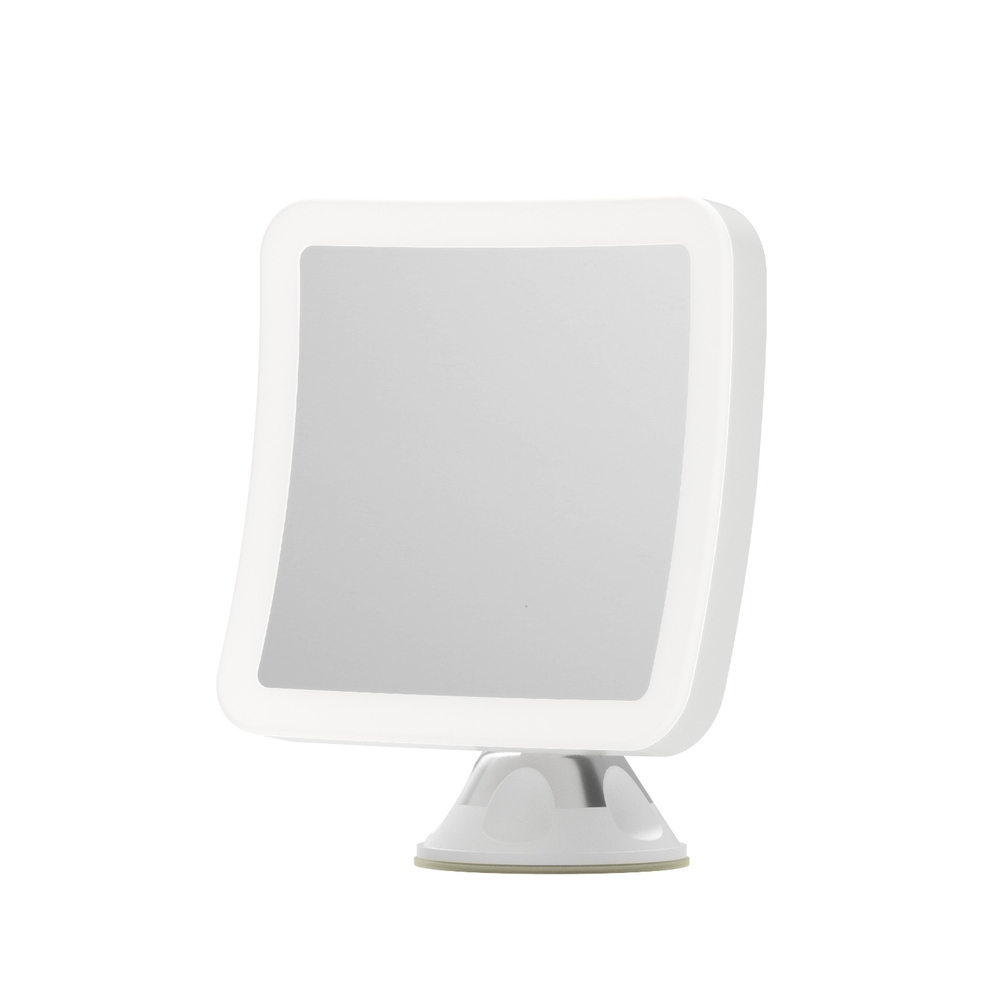 MM-E-STAND-10X-QUAD-WH-202508061850-00 Embellir Makeup Mirror 10X Magnification LED Light Adjustable Rotation Cordless Suction Cup - Image 1