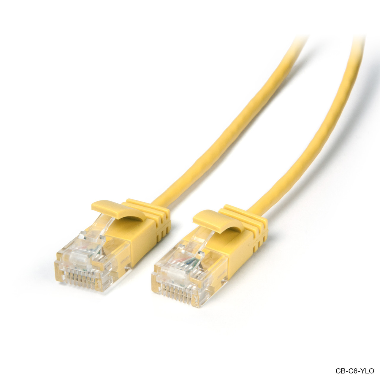 V1031-CB-C6-01YLO-202507221416-00 Laser 1m Ultra Slim CAT6 Ethernet Cable - Yellow - Image 1