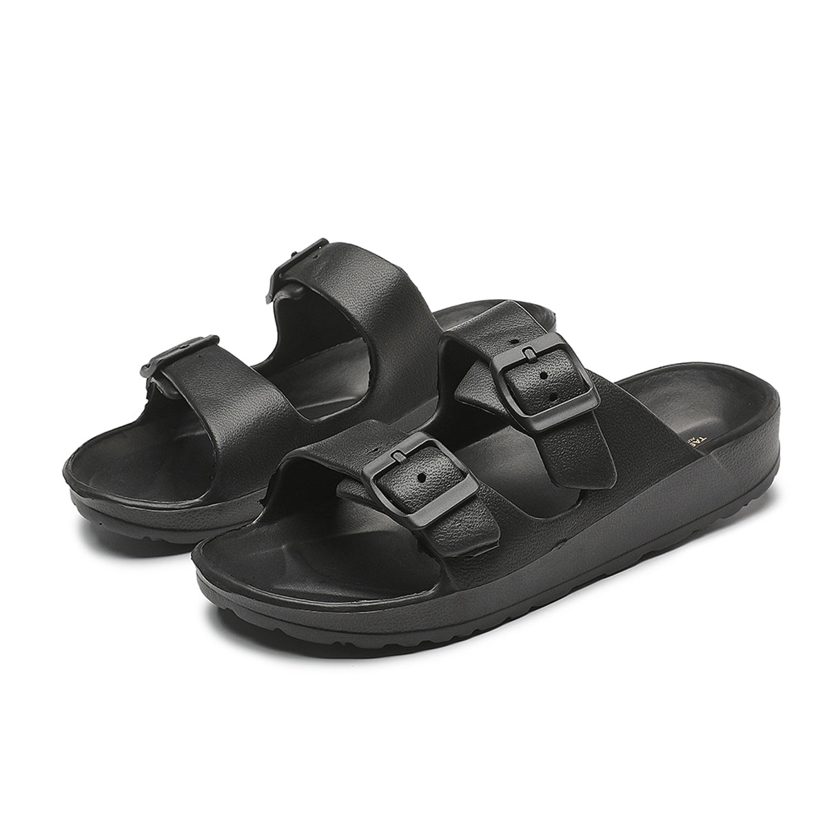 V1068-9353560017621-202509041353-00 UNISEX BEACH SLIDES 0099 - MEN - Black / AUS Ladies10/Men8/EU42/26cm - Image 1