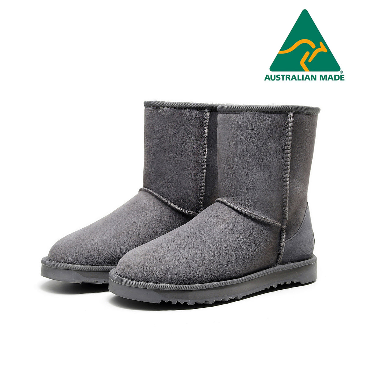 V1068-9353560060375-202509041420-00 SHORT CLASSIC BOOTS 990225 MADE IN AUSTRALIA - MEN - Grey / AUS Ladies7/Men5/EU38/24cm - Image 1