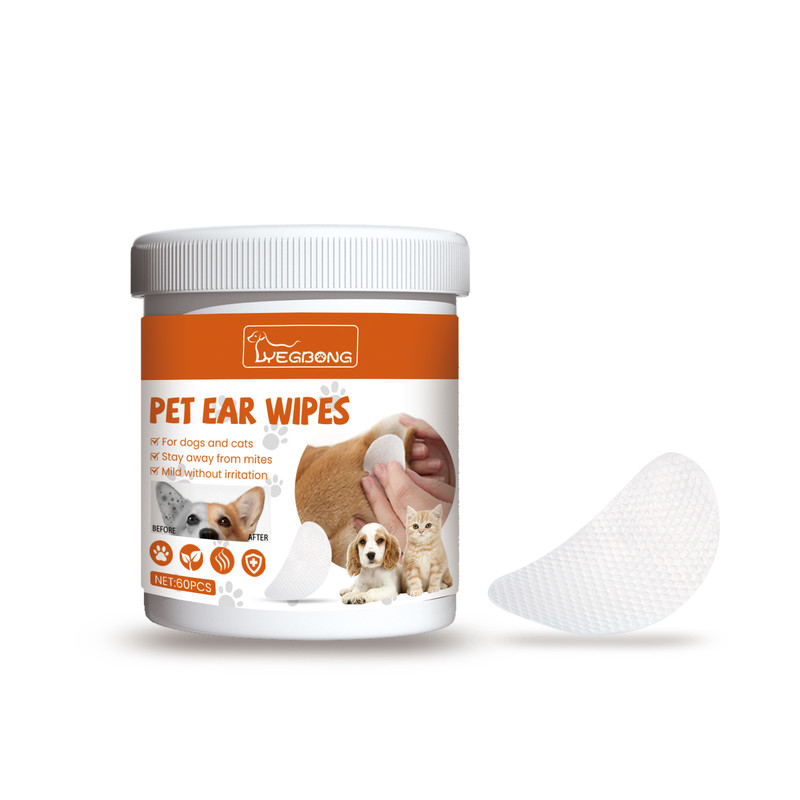V1091-YE12221291-60PCS-202508201738-00 Yegbong Pet Ear Wipes for Cleaning and Deodorizing to Remove Ear Mites and Wax - Image 1