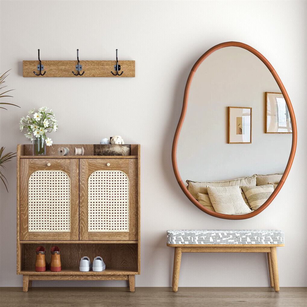 V178-67004-202508050953-00 Small Art Deco Asymmetrical Wall Mirror 56x82cm - Image 1