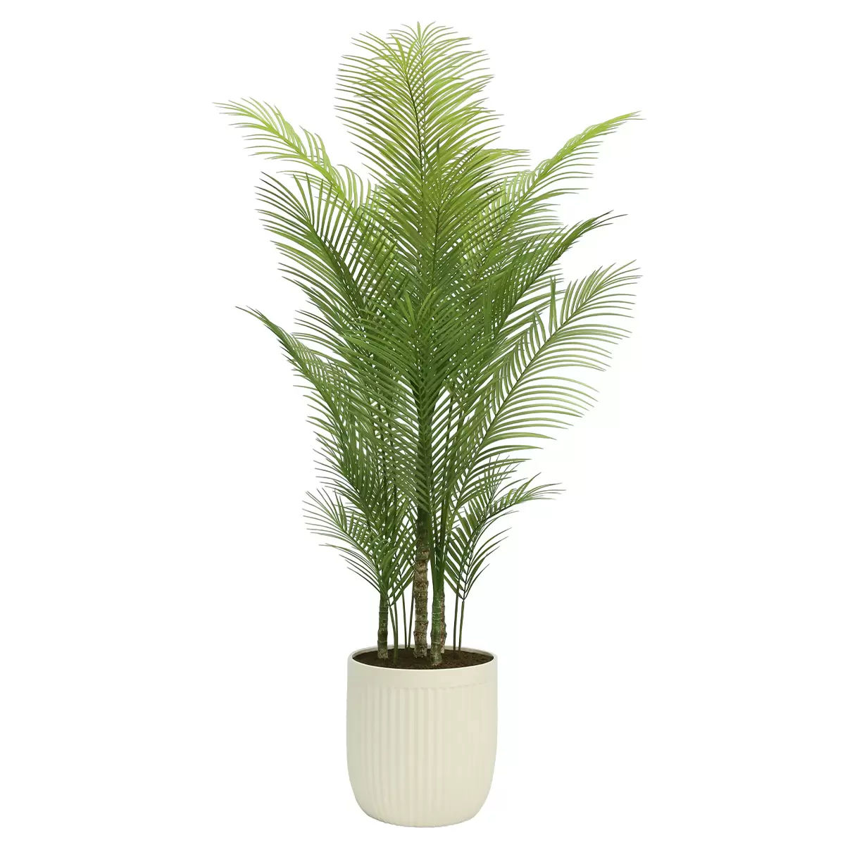 V178-68925-202508051105-00 Artificial Palm Tree In Ribbed Pot 2M - Image 1