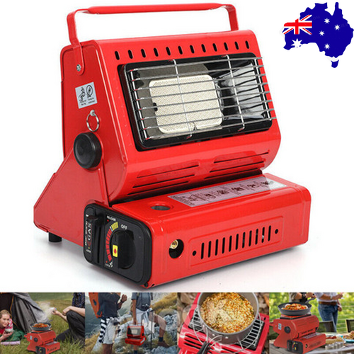 V201-QNL0002RE8AU-202509041441-00 Portable Camping Gas Heater Outdoor Heating Stove Gas Baking Hunting Warmer AU RED - Image 1