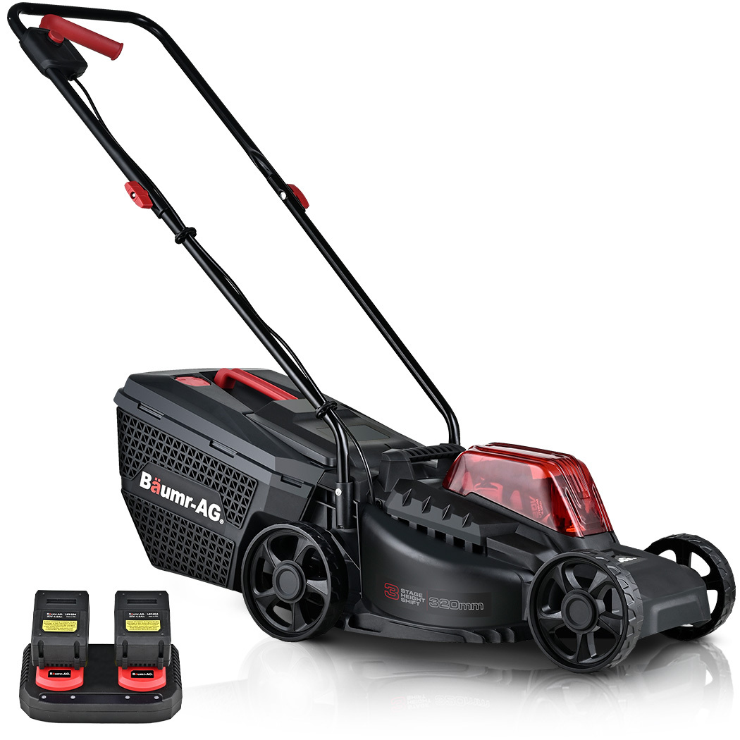 V219-MOWCLSBM45CA-202507281716-00 BAUMR-AG 450CX 40V SYNC Cordless Lawn Mower Kit, Fast Charger, 2 x 4Ah Battery, 320mm Grass Cutting Path - Image 1