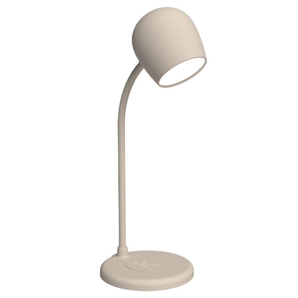 V398-KFEW09-202508251030-00 Kreafunk Ellie Lamp W/ Qi Charger And Bluetooth Speaker - Ivory Sand - Image 1