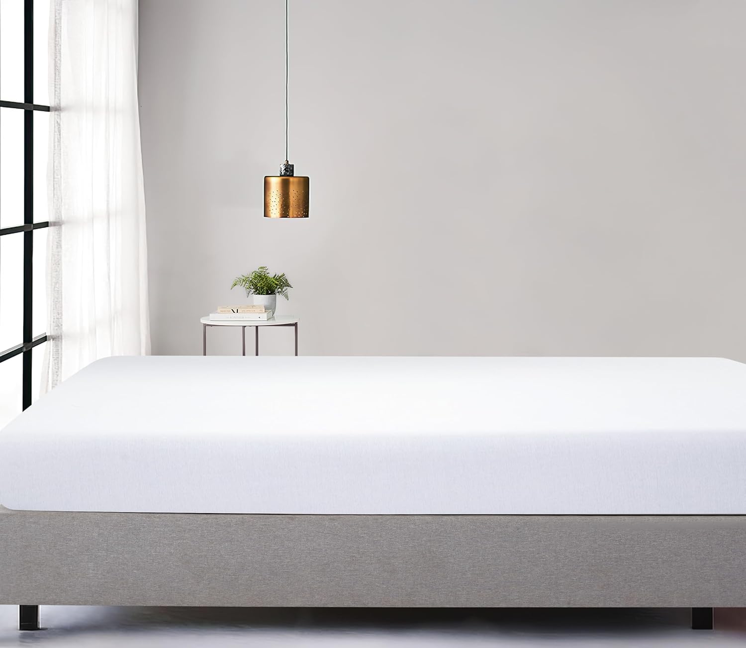 V439-DFSWHITEJ-202508150855-00 100% Jersey Cotton Soft Stretchy Breathable Fitted Sheet - White - King Size - Image 1