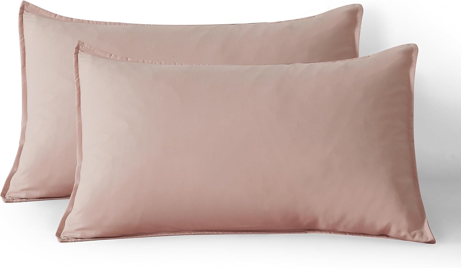 V439-KPPINKWM2-202509090846-00 Vintage Washed Microfibre King Pillowcases - Ultra Soft & Skin-Friendly - Set of 2 - 50cm x 90cm (Pink) - Image 1