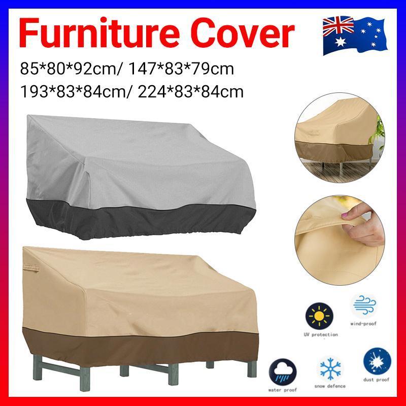 V528-9360312029573-202509301845-00 Outdoor Waterproof Patio Chair Cover Lounge Deep Seat Cover Furniture Sofa Cover Grey Black - 147*83*79CM - Image 1
