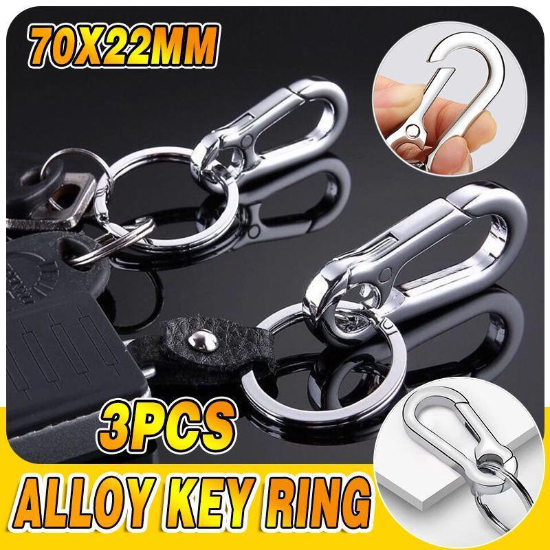 V528-9360312205779-202509291619-00 3PCS Zinc Alloy Spring Hook Keychain with Key Rings for Car Keys and Bags - Image 1