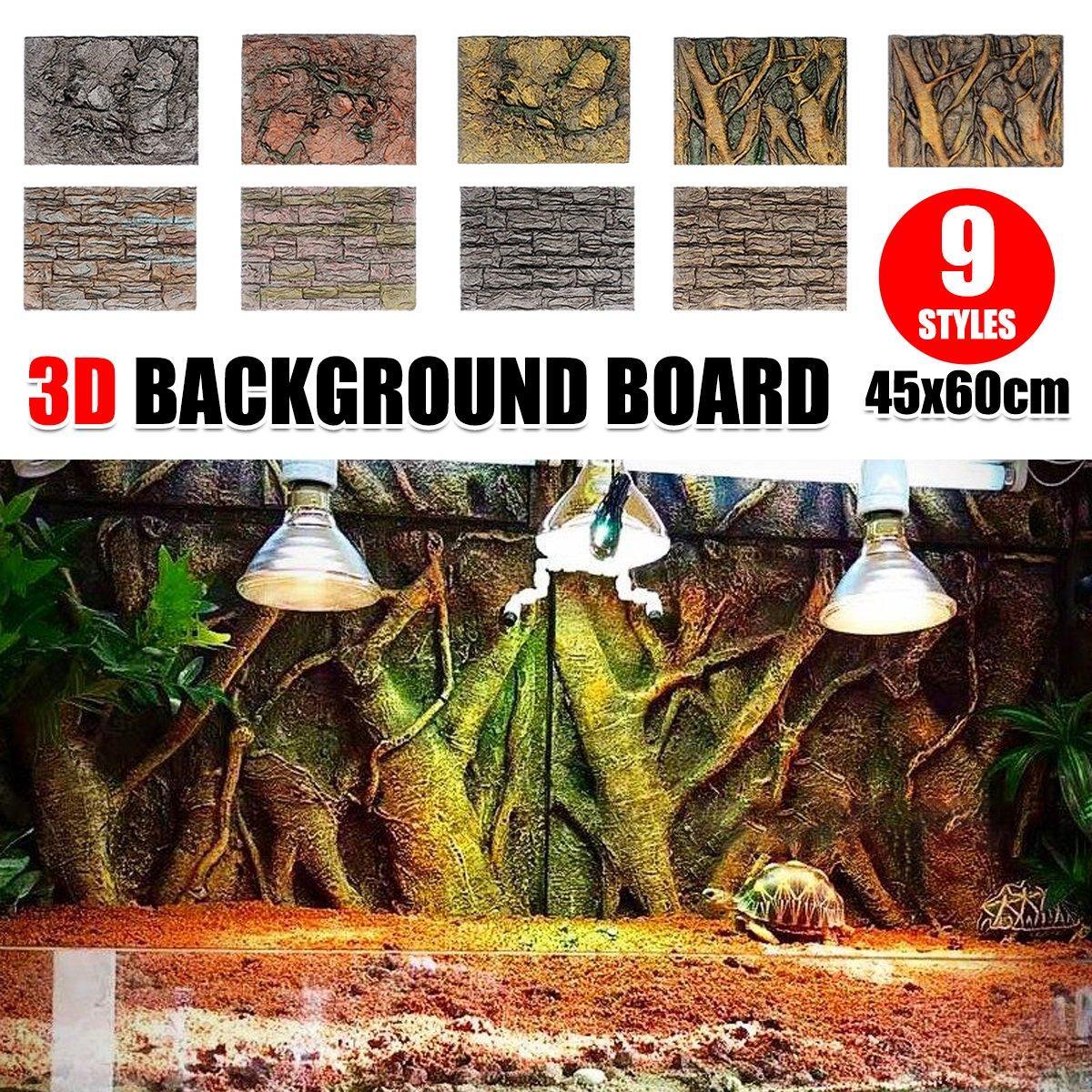 V528-BACKGROUND-A-548726-202510010700-00 Pet Reptile Tank Board 3D Foam Backgrounds and Habitat Decoration 9 Styles - A - Image 1