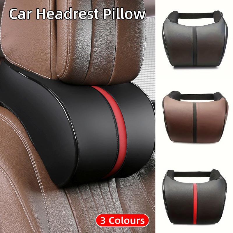 V528-CAR-HEADREST-BROWN-414012-202510010409-00 Car Headrest Neck Pillow for Comfortable Travel Support Memory Foam Car Pillow - Brown - Image 1