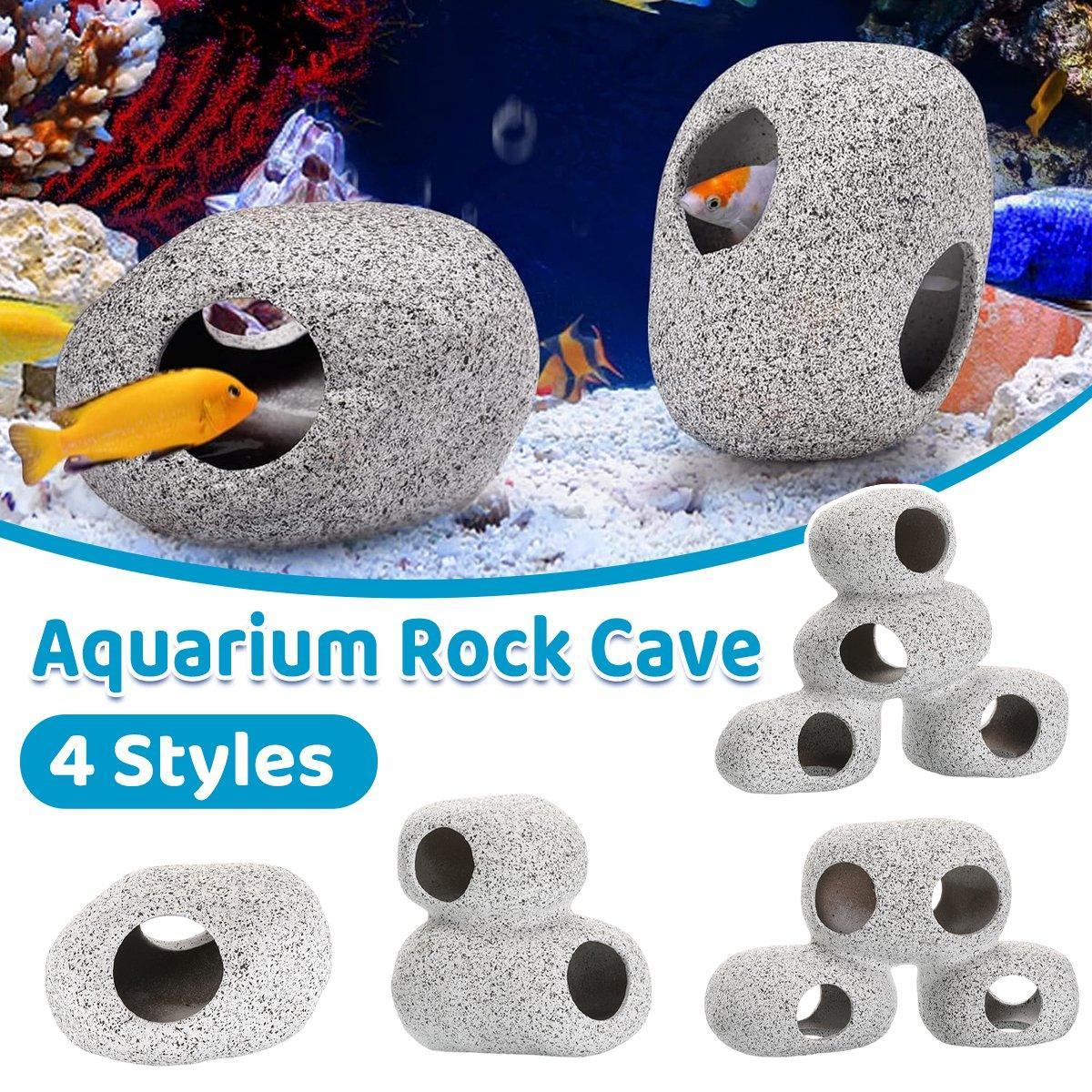 V528-DECORATION-ST1311-530095-202509301827-00 Clay Pot Aquarium Decoration Shrimp House Cichlid Breeding Tank Fish Nest - Five Holes - Image 1