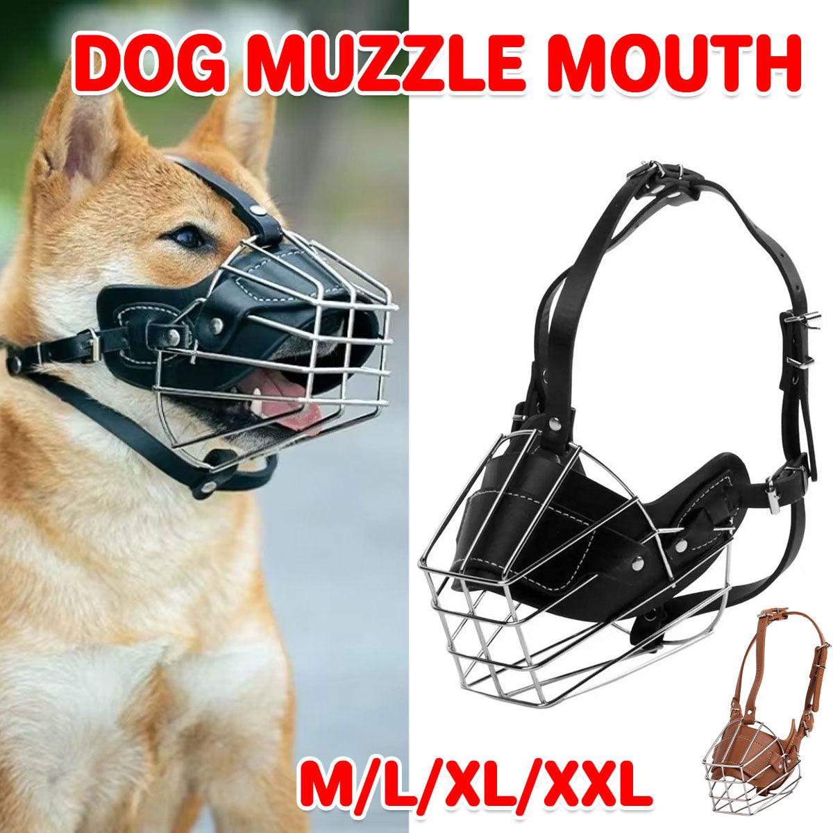 V528-DOG-MUZZLE-BROWN-M-829070-202509302327-00 Anti Bite Anti Bark Dog Muzzle Mouthguard Adjustable for Small Medium Large Dogs - Brown-M - Image 1