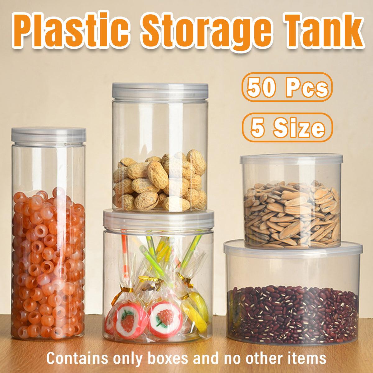 V528-PET-BOTTLE-50PCS-1000ML-819236-202509301645-00 Wide Mouth Plastic Food Bottles 50pcs Transparent Sealed Storage Tanks Container - 8.5cm x 20cm - Image 1