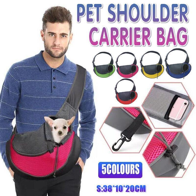 V528-PETSHOULDERBAGS-YELLOW-S-47936-202510010245-00 S Size Pet Shoulder Carrier Bag Puppy Cat Dog Travel Sling Backpack Portable - Yellow - Image 1