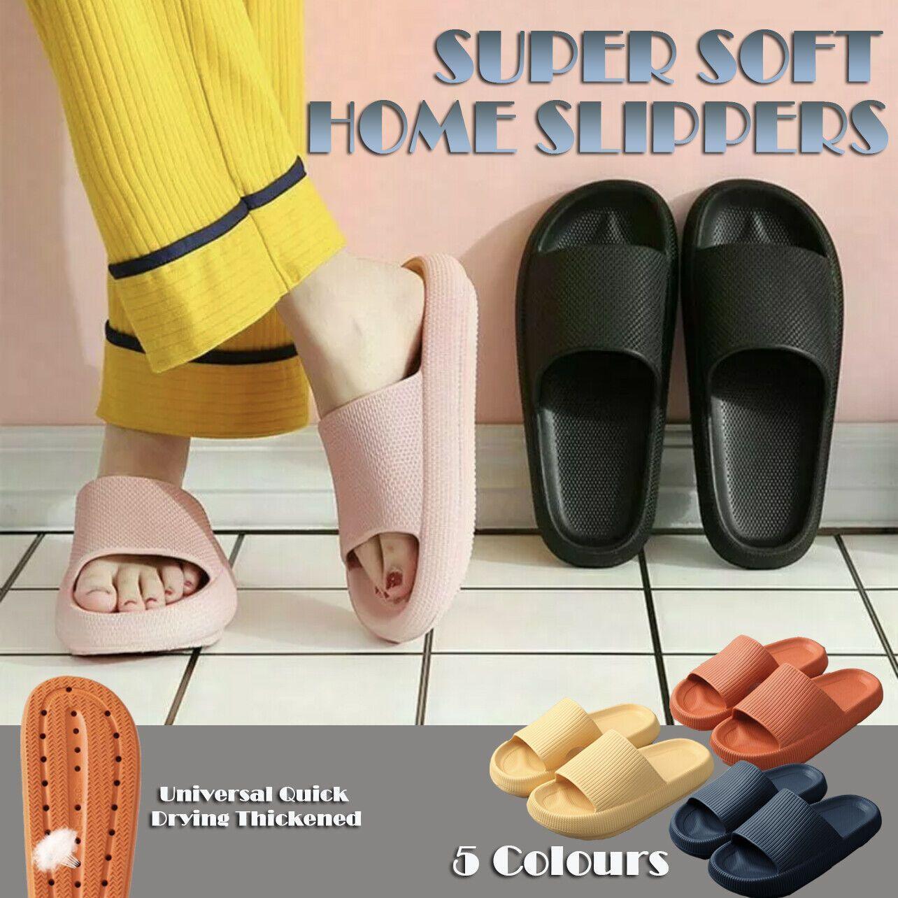 V528-POR-ORANGE36-3718639-202510010309-00 Ultra-Soft Pillow Slides EVA Slippers for Indoor Outdoor Use – Thick Anti-Slip Sole - Orange 36-37 - Image 1