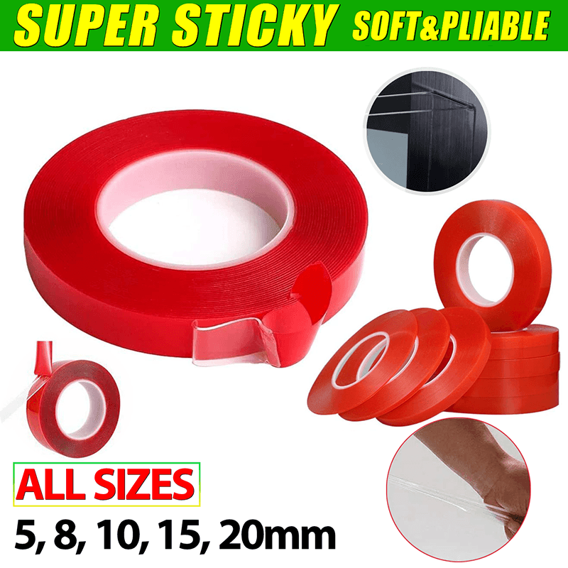V528-TAPE-15MM-3MM-1PCS-77833-202510010845-00 Double-Sided Clear Transparent Acrylic Adhesive Tape Foam Mounting Strong Gel - 15mm x 3m - Image 1