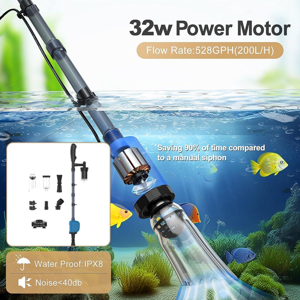 V528-WATER-EXCHANGER-058-100704-202509291636-00 Aquarium Multi-function Water Changer Suction Pump For Tank Cleaning Fish Waste - Image 1