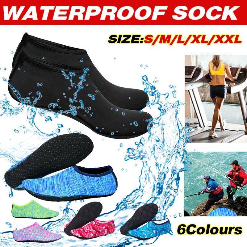 V528-WATER-SHOES-BLUE-XL-762200-202509301218-00 Unisex Water Shoes Slip On Aqua Socks Swim Surf Diving Yoga Exercise Reef Shoes - Blue-XL - Image 1
