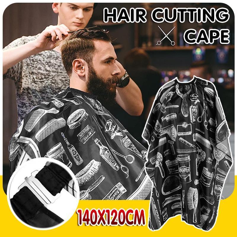 V528-XJ00489-BLACK-400686-202509251245-00 Hair Cutting Cape Soft Polyester Salon Apron for Home and Professional Use - Image 1