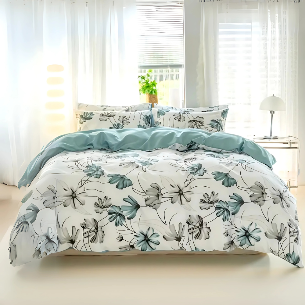 V535-QC-FLORAL-MIST-KS-202508221315-00 Dreamfields - Floral Mist Quilt Cover Set - (2pcs, King Single Size) - Image 1