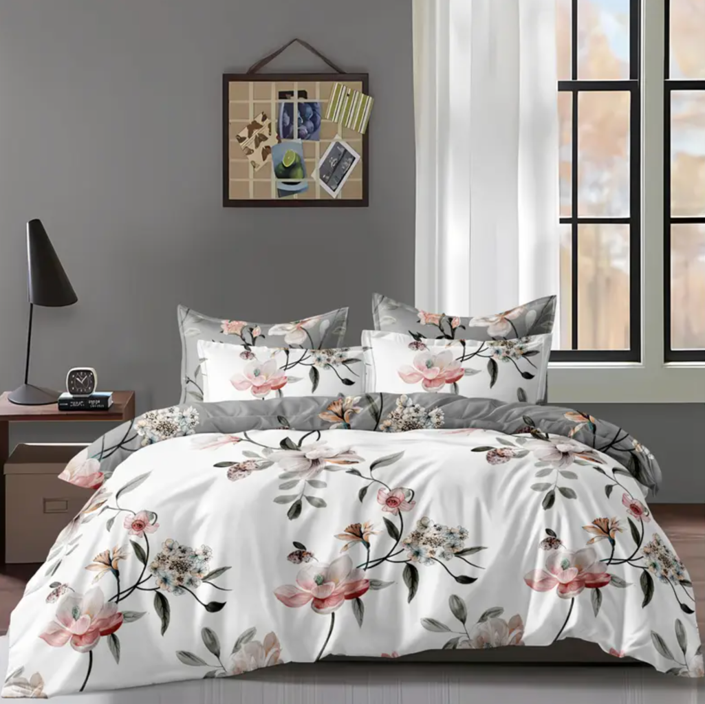 V535-QC-SHADOW-BLOOM-KS-202508221315-00 Dreamfields - Shadow Bloom Quilt Cover Set - (2pcs, King Single Size) - Image 1