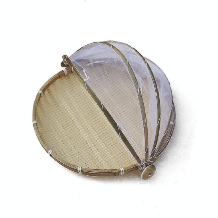 V562-206946860DBT-202508271932-00 Medium Round Bamboo Woven Dustpan Basket for Household Storage - Primary Colour 36cm - Image 1