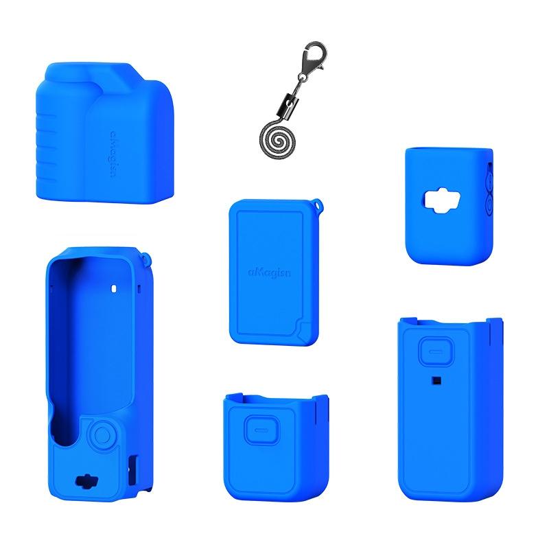 V562-5075554060DBT-202508280530-00 5-in-1 Silicone Case for Dji Pocket 3 Camera Accessories - 7 In 1 Blue - Image 1