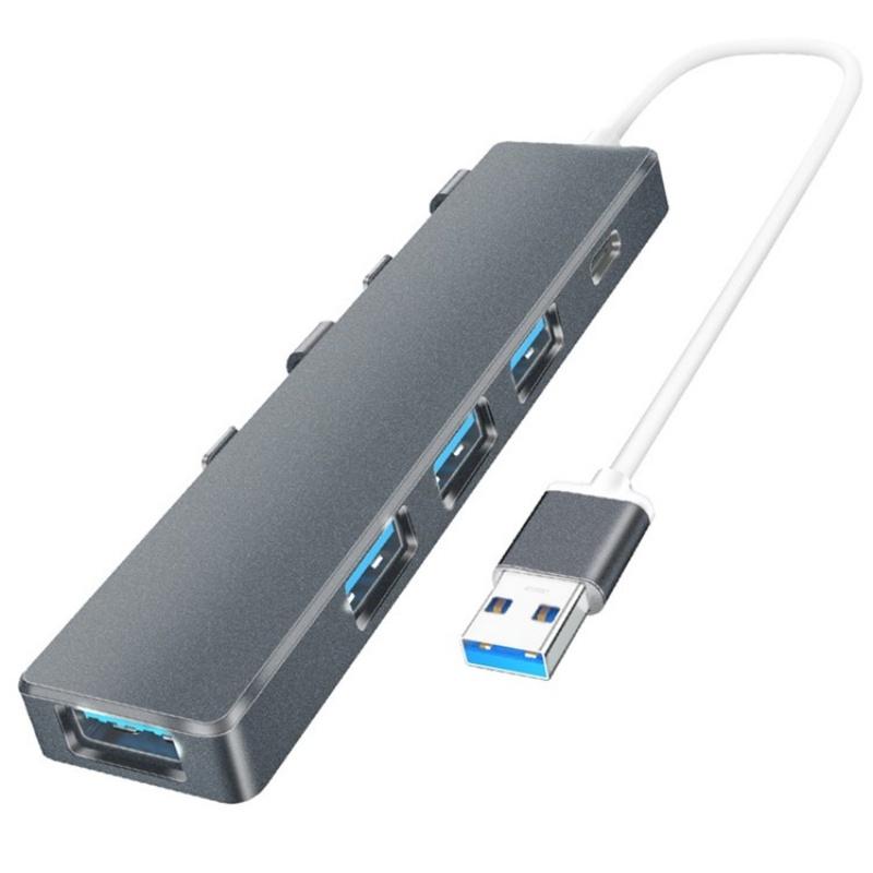 V562-A103346200AYS-202508292035-00 Usb 3.0 Type-C + 4-Port Hub For Laptop Expansion - Grey - Image 1